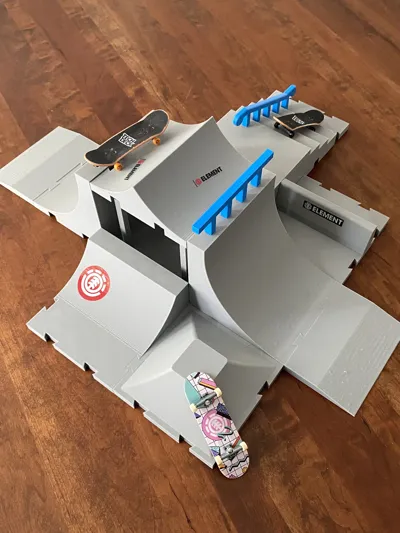 Skatepark modular para fingerboard, producto impreso en 3D